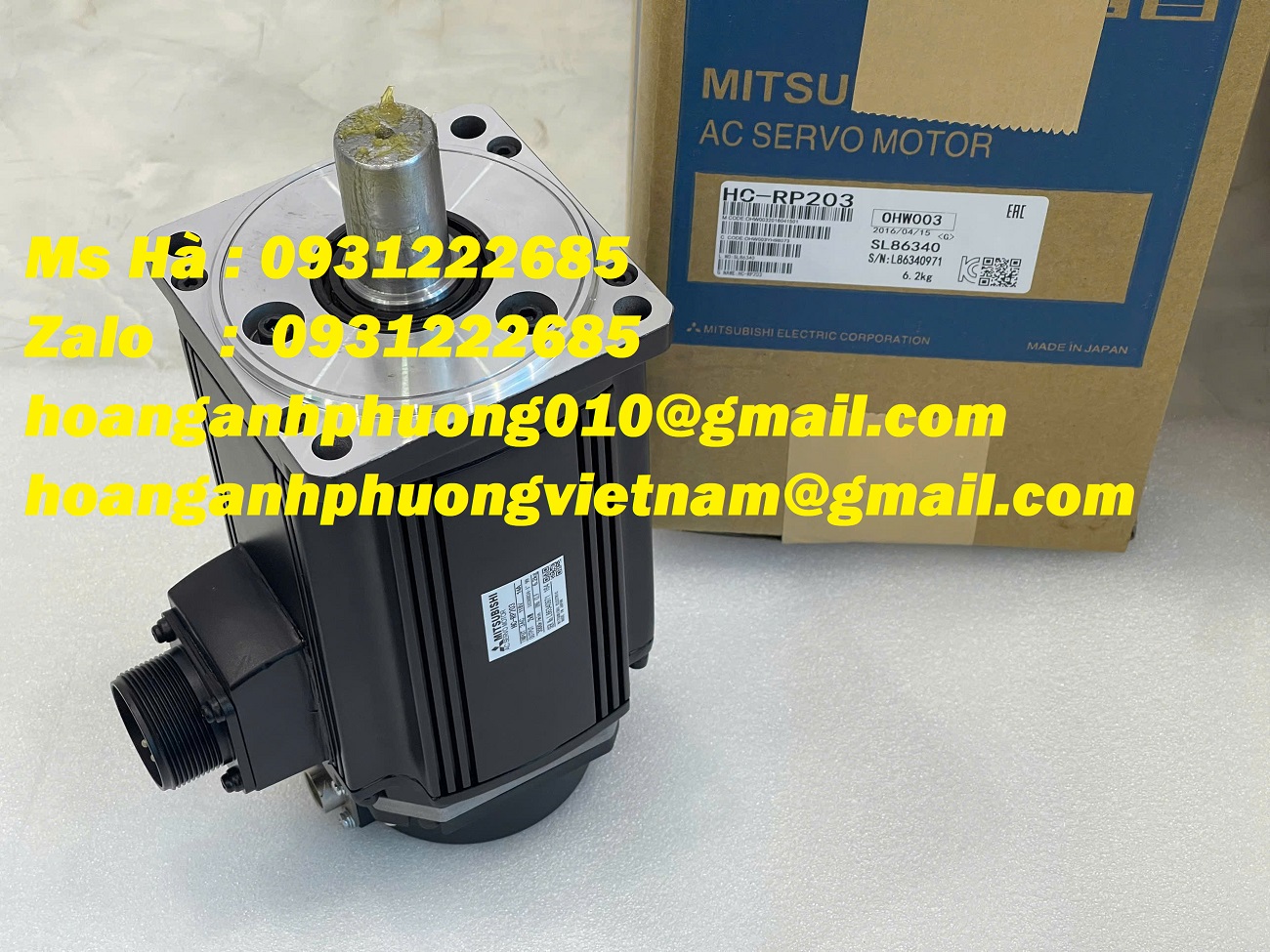 Servo motor 2kW Mitsubishi HC-RP203 hiệu suất cao - chính xác